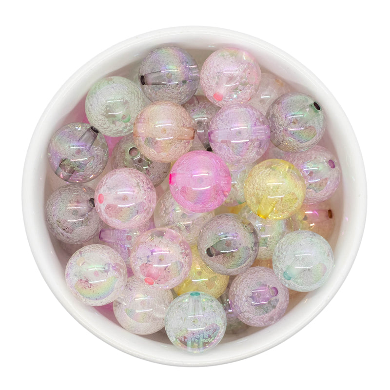 Pastel Iridescent Bubble Bead Mix 16mm (Package of 30)