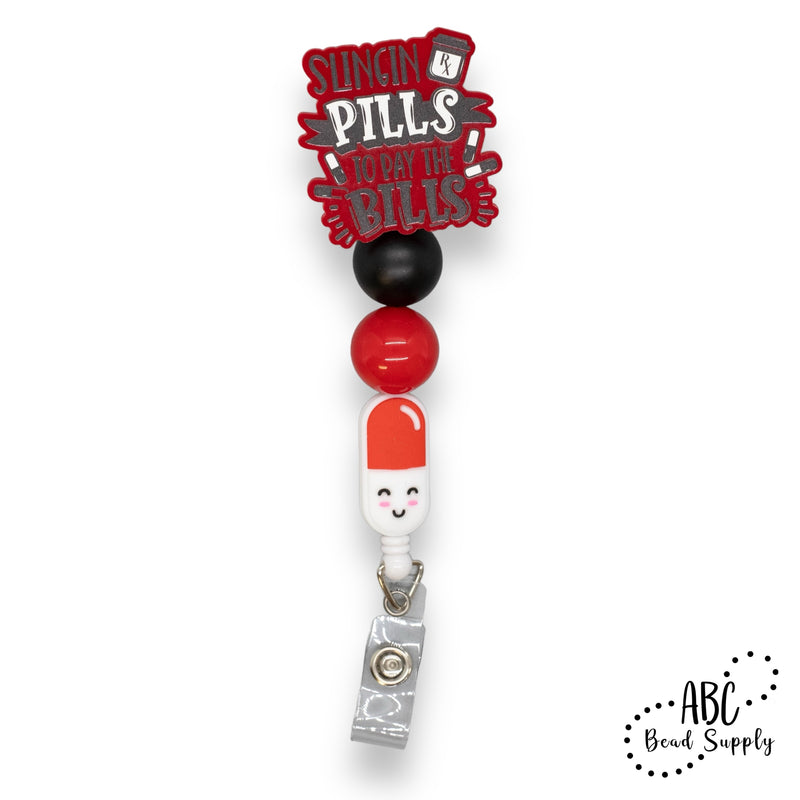 Slingin Pills to Pay the Bills Flatback Acrylic Accent 44x42mm (Package of 1)