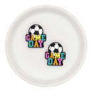 Soccer Game Day Silicone Focal Bead 30x27mm (Package of 2)
