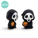 3-D Ghost Face w/Pumpkin Silicone Focal Bead 28x19x16mm (Package of 2)