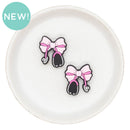 Powder Pink Stethoscope Bow Silicone Focal Bead 27x24mm (Package of 2)