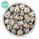 Dog Collage Printed Silicone Beads 15mm (Package of 10)