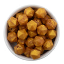 Antique Gold Metallic Hexagon Silicone Beads 16mm - Point Top (Package of 5)