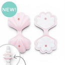 3-D Pearlized Light Pink Builder Shell Silicone Focal Bead 20x27x30mm (Package of 2)