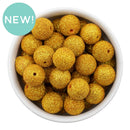 Gold Glitter Dust Beads 16mm (Package of 10)
