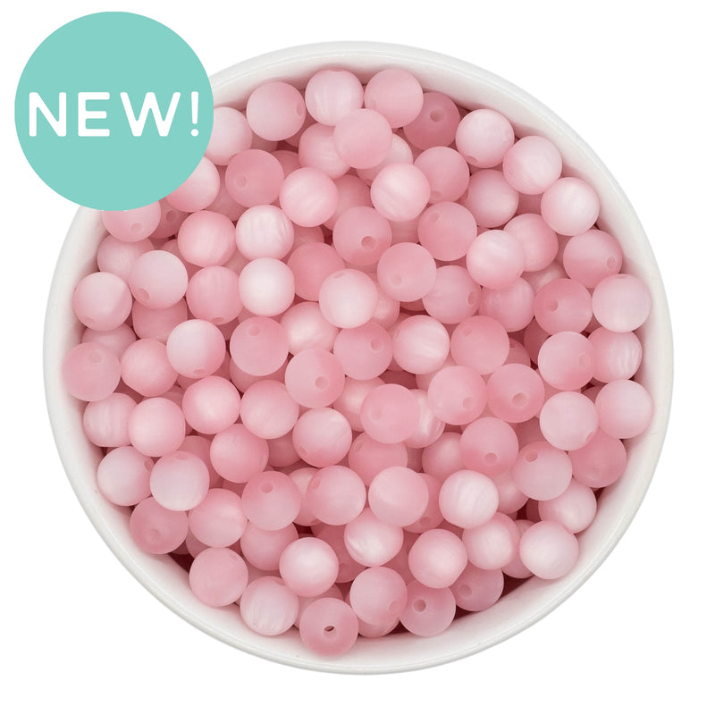 Light Pink Matte Pearly Luster Beads 8mm (Package of Approx. 50 Beads)