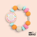 Stay Pawsitive Silicone Focal Bead 28mm (Package of 2)