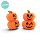 3-D Stacked Carved Pumpkins Silicone Focal Bead 28x20x16mm (Package of 2)