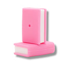 3-D Bubblegum Pink Book Silicone Focal Bead 27x21x9mm (Package of 2)