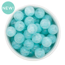 Turquoise Batik Flower Beads 16mm (Package of 10)