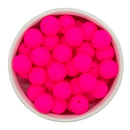 Neon Pink Silicone Beads 15mm (Package of 10)