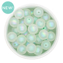 Fresh Mint Iridescent Satin Finish Color Core Beads 16mm (Package of 10)