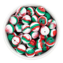 Christmas Marble High Shine Silicone Beads 15mm (Package of 10)