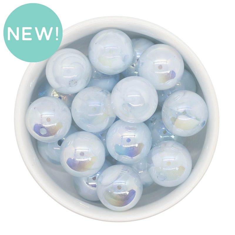 Pale Blue UV Shimmer Cloud Beads 20mm (Package of 10)