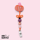 Orange Solid Beadable Badge Reel (Package of 1)