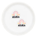 Mama Rainbows & Flowers Silicone Focal Bead 23x28mm (Package of 2)