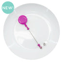 Hot Pink Solid Beadable Badge Reel (Package of 1)