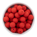 Scarlet Red Solid Spiral 15mm Silicone Beads (Package of 10)