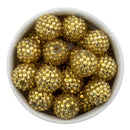 Gold Rhinestone Beads 20mm (Package of 10)