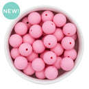 Carnation Pink Solid Round 15mm Silicone Beads (Package of 10)