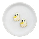 Ghost w/Pumpkin Acrylic Focal Bead 27x22mm (Package of 2)