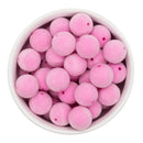 Bubblegum Pink Flocked/Fuzzy Beads 16mm (Package of 10)
