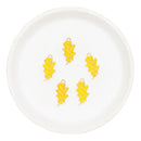 Yellow Leaf Enamel Charm 23x11mm (Package of 5)