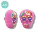 3-D Sugar Skull Silicone Focal Bead 30x24x18mm (Package of 2)