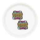 We're Book Lovers, of course we would rather stay at home and read than go out Silicone Focal Bead 26x31mm (Package of 2)