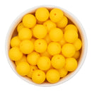 School Bus Yellow Silicone Beads 15mm (Package of 10)