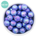 Blue Iridescent Satin Finish Beads 16mm (Package of 10)