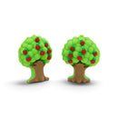 3-D Apple Tree Silicone Focal Bead 28x22x18mm (Package of 2)