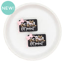 Be Real Not Perfect with 3-D Pink Bow Silicone Focal Bead 22x33x11mm (Package of 2)