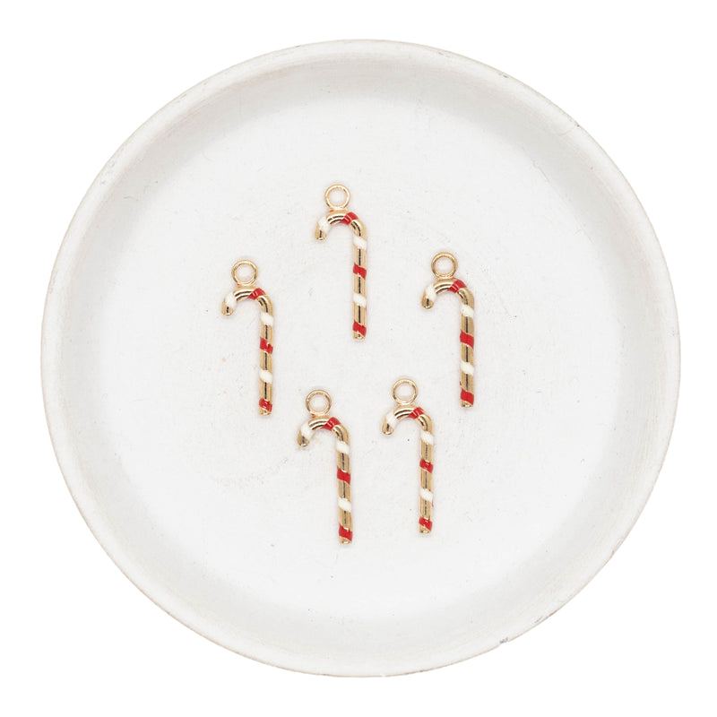 Candy Cane Charm 26x9mm (Package of 5)