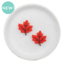 Maple Leaf Silicone Focal Bead 27x29mm (Package of 2)