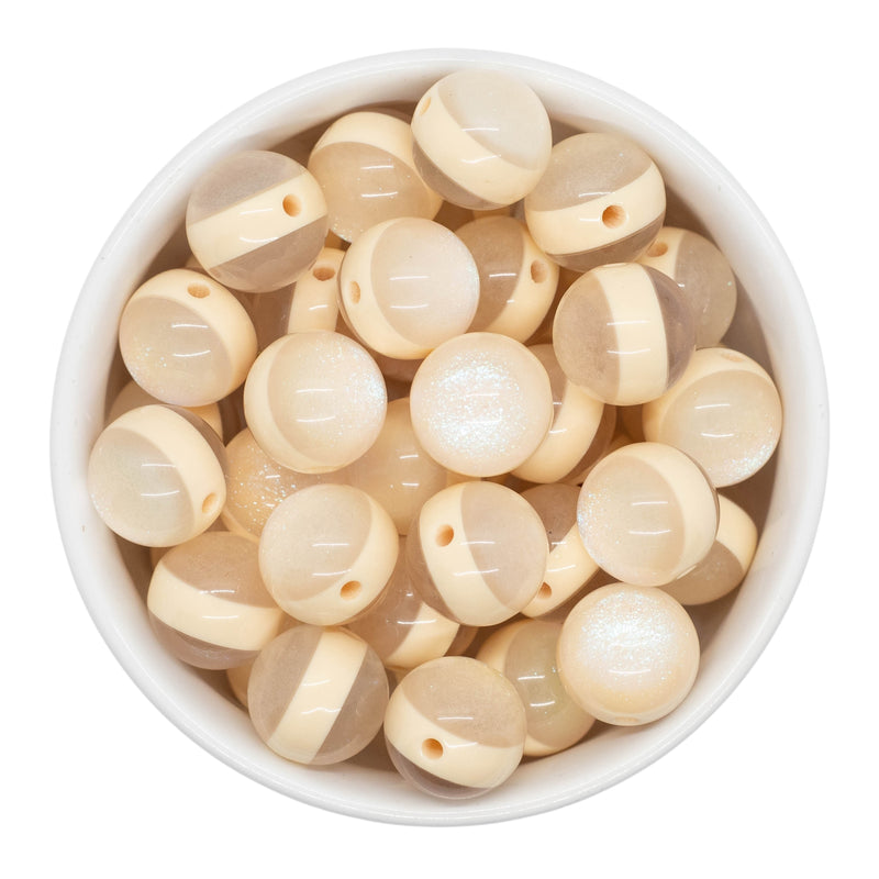 Ivory Shimmery Stripe Beads 16mm (Package of 10)