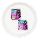 Crocheting Cat Counting Silicone Focal Bead 30x28mm (Package of 2)