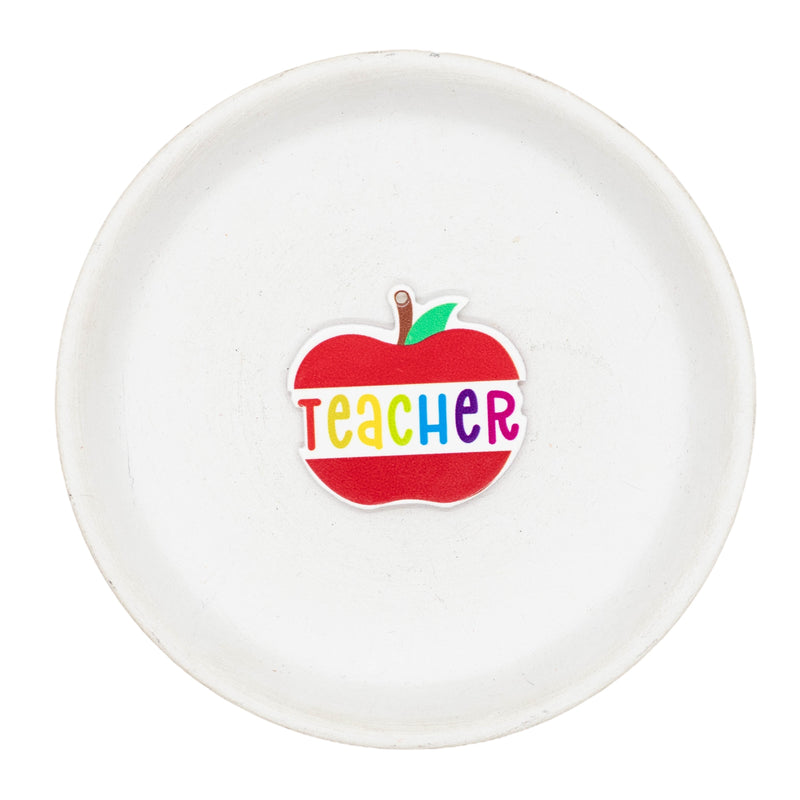 Teacher Apple Acrylic Accent w/Hole 37x34mm (Package of 1)