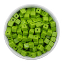 Lime Solid Square Beads 8mm (Package of Approx. 35 Beads)