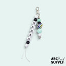 Iridescent Black & White Check Heart Bead 19x22mm (Package of 5)
