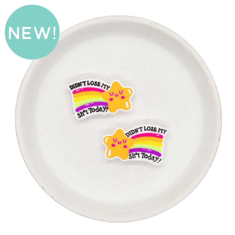 Didn't Lose My Sh*t Today! Star Silicone Focal Bead 20x33mm (Package of 2)