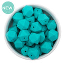Robin Egg Hexagon Silicone Beads 14.5mm - Flat Top (Package of 5)
