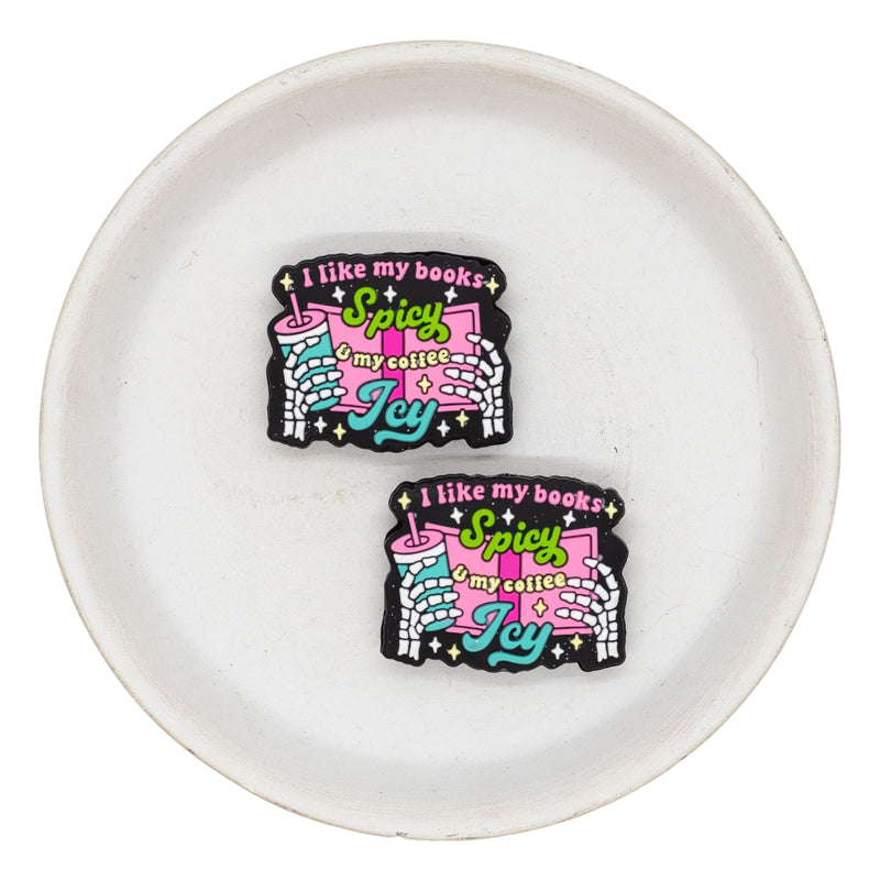Books Spicy, Coffee Icy Skeleton Hands Focal Bead 32x26mm (Package of 2)
