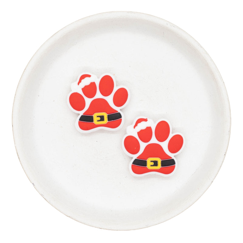 Santa Paw Silicone Focal Bead 29x30mm (Package of 2)
