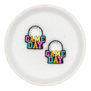 Volleyball Game Day Silicone Focal Bead 30x27mm (Package of 2)