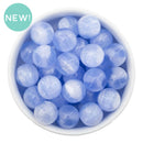Sky Blue Shimmer & Pearly Luster Duo Beads 16mm (Package of 10)
