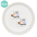 Coffee Teach Repeat Silicone Focal Bead 22x29mm (Package of 2)