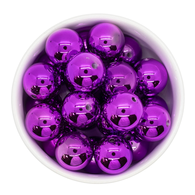 Purple UV Shine Beads 20mm (Package of 10)