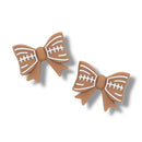 3-D Football Bow Silicone Focal Bead 26x22x9mm (Package of 2)