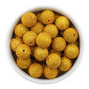 Gold Glitter Dust Beads 16mm (Package of 10)